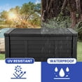 thumbnail image 6 of ModFusion 120-Gallon Resin Outdoor Storage Container, Lockable Deck Box, Multi-Functional for Storage and Seating, Black, 6 of 9