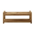 Manor Park Chevron Outdoor Storage Acacia Wood Bench Brown