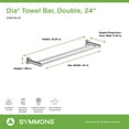 thumbnail image 3 of Dia 24" Double Wall-Mounted Towel Bar in Brushed Bronze, 3 of 7