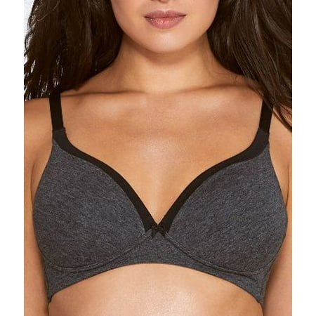 

Women s Warner s RN0141A Invisible Bliss Cotton Wirefree Bra with Lift (Dark Grey Heather 40B)
