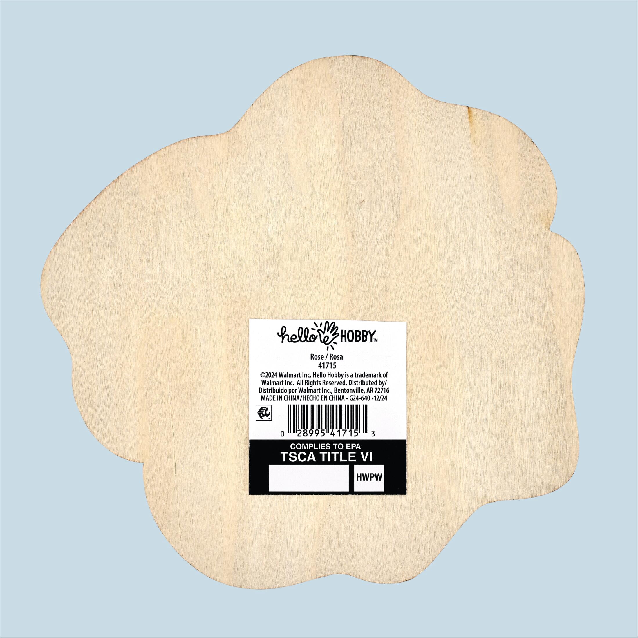 Hello Hobby 7" Wood Shape, Rose