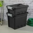thumbnail image 6 of Sterilite 4 Gal Industrial Storage Totes with Latch Lids, Black (12 Pack), 6 of 11