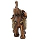 thumbnail image 4 of Adorno de Elefante Dorado, Estatua Artesanal, Adorno de Resina Con forma de Elefante, Grano de Madera, Mueble de TV para El Hogar, Decoración Artesanal, 4 of 7