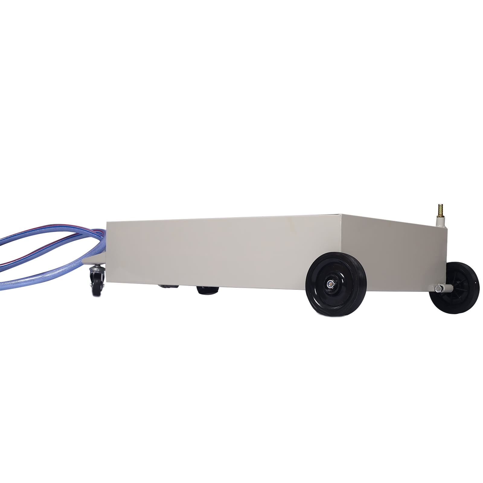 Oil Drain Pan 20 Gallon Oil Drain Tank with Electric Pump, Portable Low Profile Oil Drain Pan, Large Capacity Truck Oil Change Pan with Hose, Swivel Casters Wheels for Car SUV Trucks, Gray
