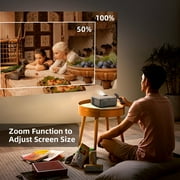 Projector with WiFi and Bluetooth 4K Supported, Upgraded Outdoor Movie Projectors Native 1080P FHD 12000L, Video Proyector for Home Theater, Compatible w/HDMI/USB/iOS/Android/Windows/TV Stick