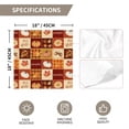 thumbnail image 2 of Sm:)e Grid Maple Leaves Pumpkin Fall Cloth Napkins Set of 6 Reusable Dinner Napkins, Washable Table Napkin for Wedding/Holiday Party/Baby Shower 18"x18", 2 of 6