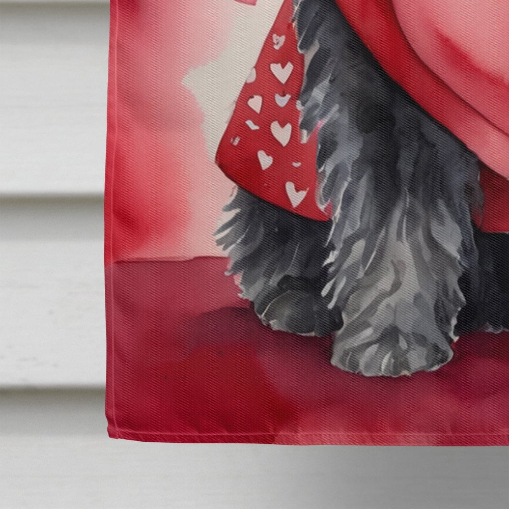 Puli My Valentine House Flag 28 in x 40 in