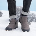 thumbnail image 3 of (Video Incluido) Los Populares Zapatos Invierno para Hombres Talla Amazon Además Botas Nieve Gruesas Y Terciopelo Zapatos Algodón Tubo Corto Cálidos Y Caña Alta Del Noreste Al Por Mayor (Gris 43), 3 of 7