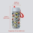 thumbnail image 2 of Kids Water Bottle - Leak-Proof, Durable Tritan, BPA-Free 15 oz. Cup for Kids/Toddlers Ages 3+, Safe Sip Spout, Carrying Handle, & Dishwasher Safe for School, Sports, Daycare & Camp (Trucks), 2 of 4