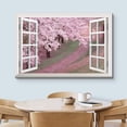 thumbnail image 3 of wall26 Canvas Print Wall Art Window View Pink Cherry Blossom Field Nature Wilderness Photography Modern Art Rustic Scenic Colorful Ultra for Living Room, Bedroom, Office - 16"x24", 3 of 5