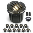 thumbnail image 2 of 6 Pack]CLOUDY BAY 9W Low Voltage Landscape Lights,LED Well Lights,Grated Top,12V-24V Waterproof 2 of 12