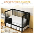 thumbnail image 3 of SESSLIFE 5-In-1 Convertible Crib, Black Baby Bed, Converts from Baby Crib to Toddler Bed, Fits Standard Full-Size Crib Mattress(Not Included), 3 of 10