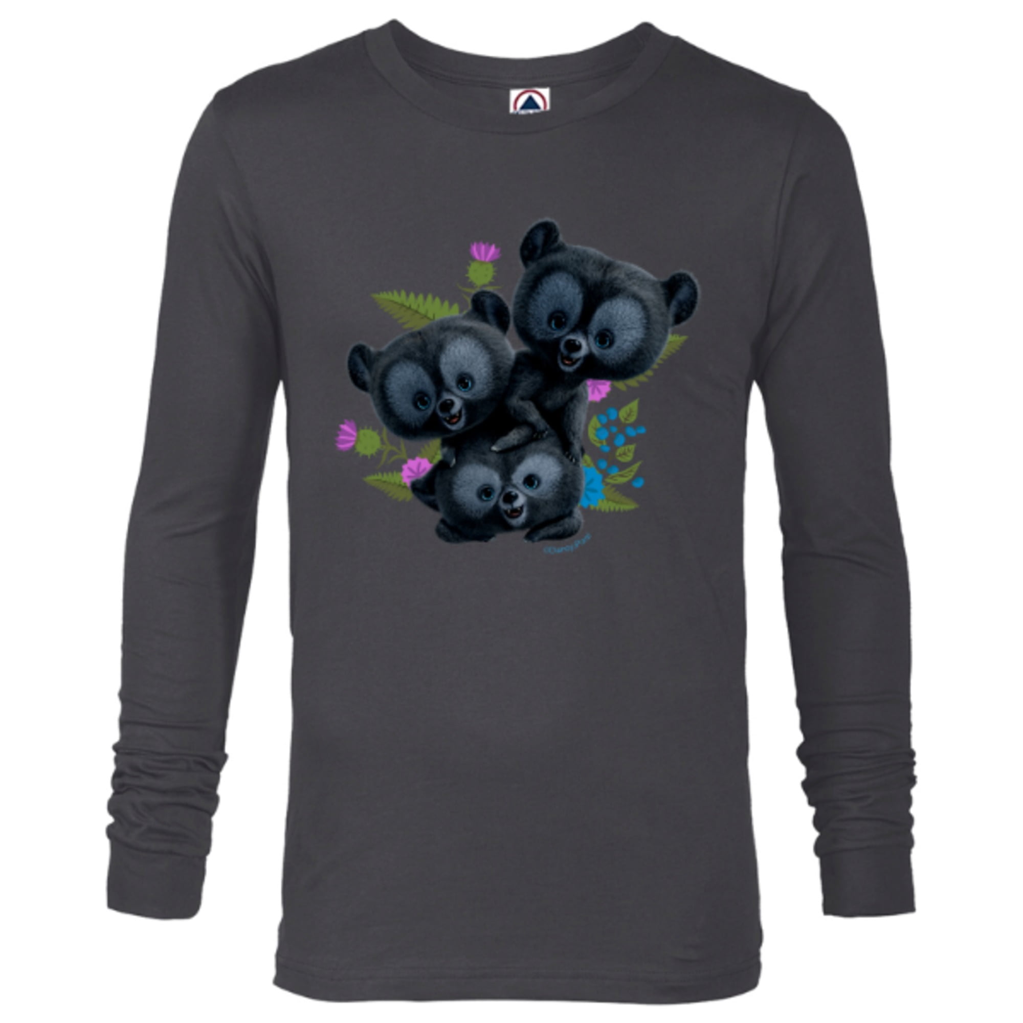 Disney and Pixar’s Brave Bear Cubs - Long Sleeve T-Shirt for Men -  Customized-Charcoal Heather