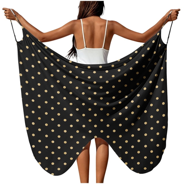 Sortie de Plage pour Femmes avec Sangle Réglable Fente Haute Côté en Polyester Tissé Transparent 1 Pce