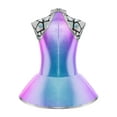thumbnail image 4 of YUUMIN Girls Alien Dress Metallic Sleeveless Dress with Back Zip Sequins Dress Outfits Blue 12, 4 of 6