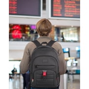 Matein 17in Business Laptop Backpack for Men, Waterproof Backpack with Lock for Work Travel School, Black