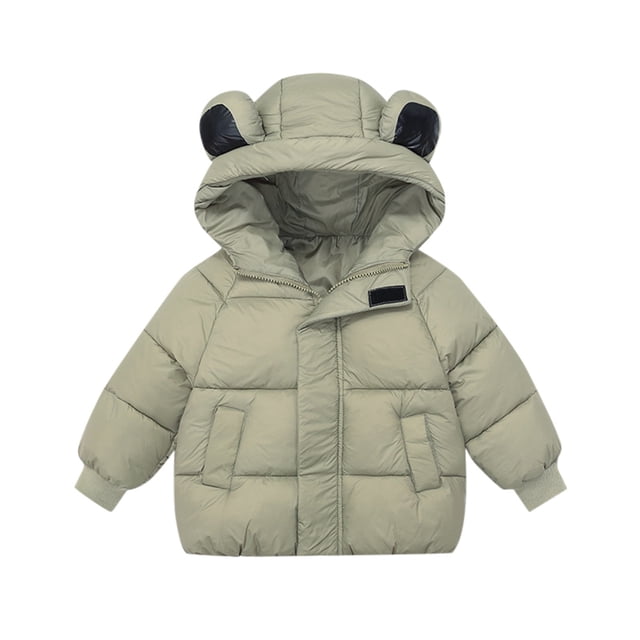 Gibobby Chamarra de invierno para bebé niñoAbrigos de invierno para niños, chaqueta para bebés y niñas, capuchas de , ropa de abrigo infantil(Verde, 18-24 Meses)