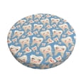 thumbnail image 1 of Disketp Funny Cute Healthy Teeth Funda Redonda para Taburete, Funda de Cojín para Silla de Bar Suave y Elástica-12 inch, 1 of 7