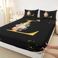 thumbnail image 3 of Homewish Teens Initial Letter L Bed Sheets, Watercolor Flower Floral King Sheets, Romantic Monogrammed Sheet Set, Super Cozy Room Decor, 4pcs, 3 of 7