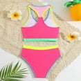 thumbnail image 6 of JUMEYU Swim Suits for Little Girls Girl's Two Piece Swimsuit Graphic Print Ruffle Flounce Cute Bikini Set Bathing Suit Size 8-9 Years (Hot Pink,8-9 Years), 6 of 6