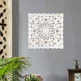 thumbnail image 3 of Protoiya Wall Decor Art, Carved Wooden Wall Panel Hanging Decor, Decorative Carved Floral-Patterned Distressed White Wall Panel for living Room Bedroom, 3 of 7