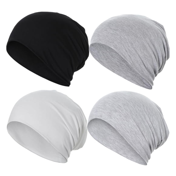 Gorros para dormir suaves JarSehera de algodón, holgados, 4 unidades