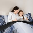 thumbnail image 5 of Feelyou Modern Artwork Teens Bedding Comforter Set, Grey Navy Abstract Twin Comforter Sets, Gradient Aesthetic Stripe Reversible Bedding Set, Luxury Bedroom Decor, 2 Pieces, 5 of 8