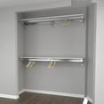 Arrange A Space Double Shelf Double Hang Closet System 84” White