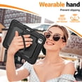 thumbnail image 3 of Case for iPad Pro 11 inch M4 2024/ M5 2025, 360 Rotating Stand Handle Shoulder Strap Heavy Duty Shockproof Cover, Black, 3 of 7