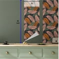thumbnail image 5 of Ambesonne Floral Peel & Stick Wallpaper for Home, Palm Leaves in Three Colors, 13"x36", Coral Reseda Green and Amber, 5 of 5