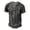 Dark Gray, variant on Men T Shirt Summer Retro Short Sleeve Tee with Button Placket and Small Print for Everyday Comfort and Classic Style