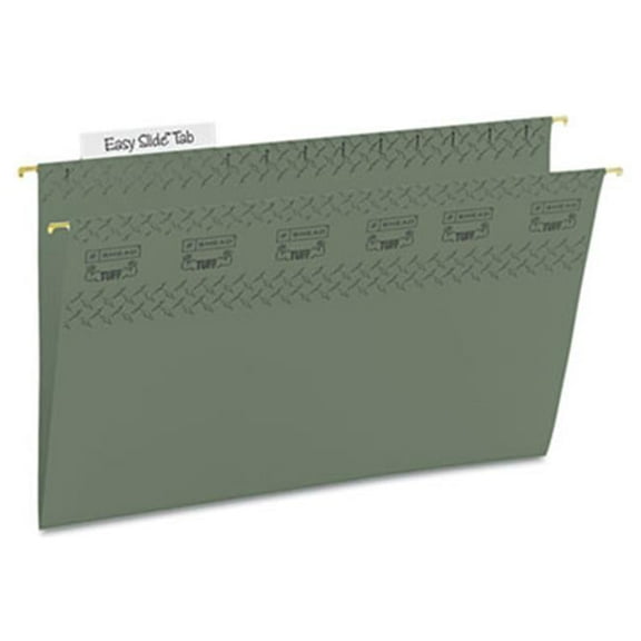 Smead  Tuff Hanging Folder with Easy Slide Tab Legal Standard Green 20-Pack - Legal - Standard