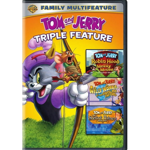 Tom & Jerry Triple Feature:  Sherlock Holmes / Willy Wonka / Robin Hood [DVD]