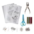 thumbnail image 1 of 5 láminas termorretráctiles navideñas para perforar llaveros, láminas de papel retráctil para llaveros y accesorios para pendientes., 1 of 7