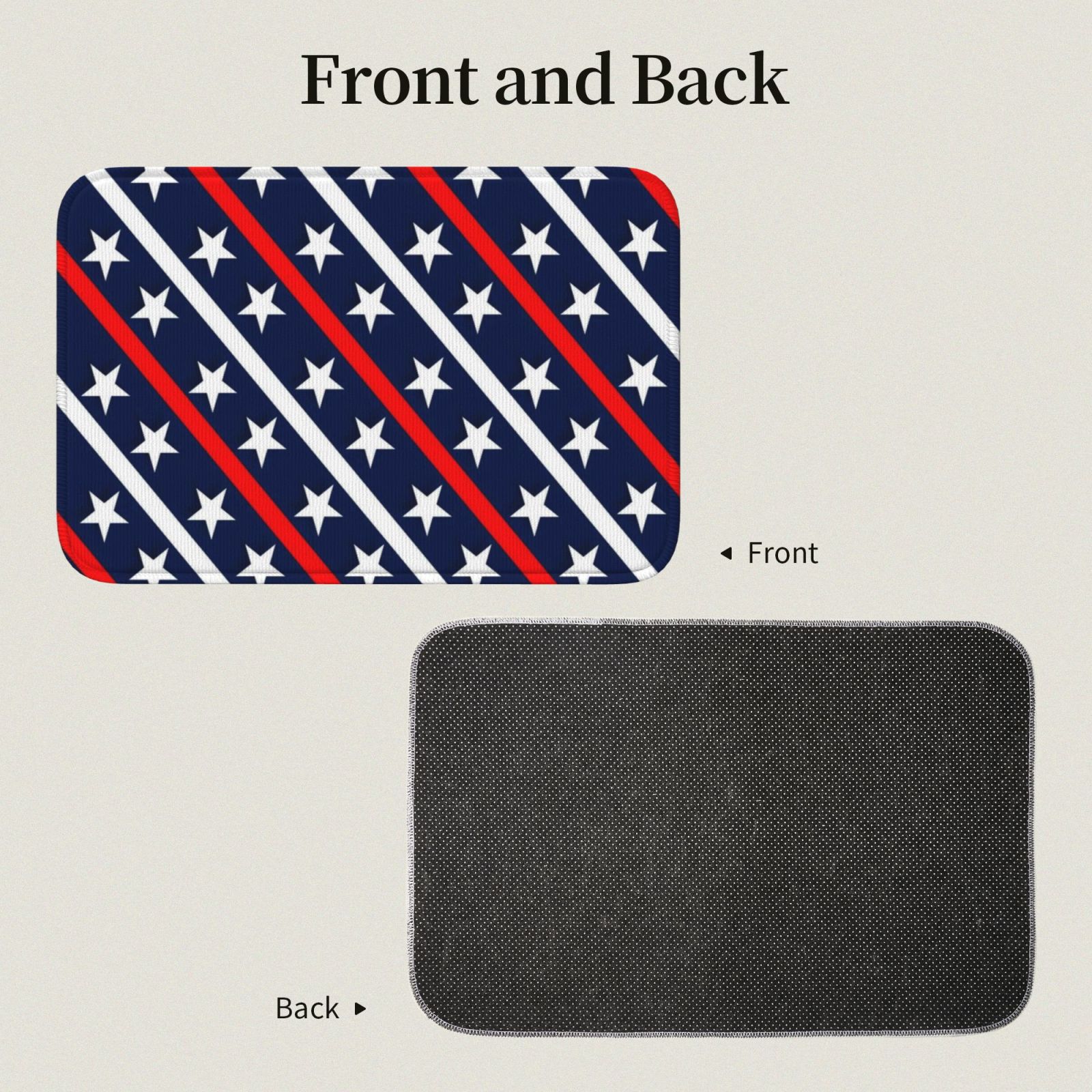 Vsdgher Patriotic Star Hem Mat 40x60 - Multipurpose Doormat for Indoor & Outdoor Use - Welcome Your Guests with our Entrance Mat
