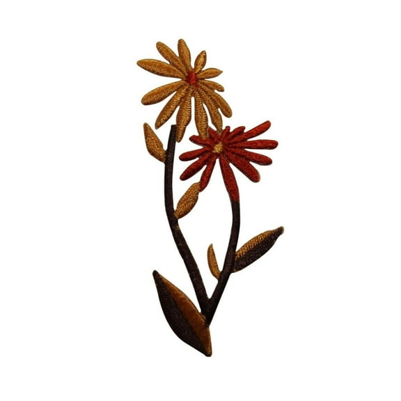 ID 6876 Fall Daisy Flowers Patch Garden Plant Bloom Embroidered Iron On Applique