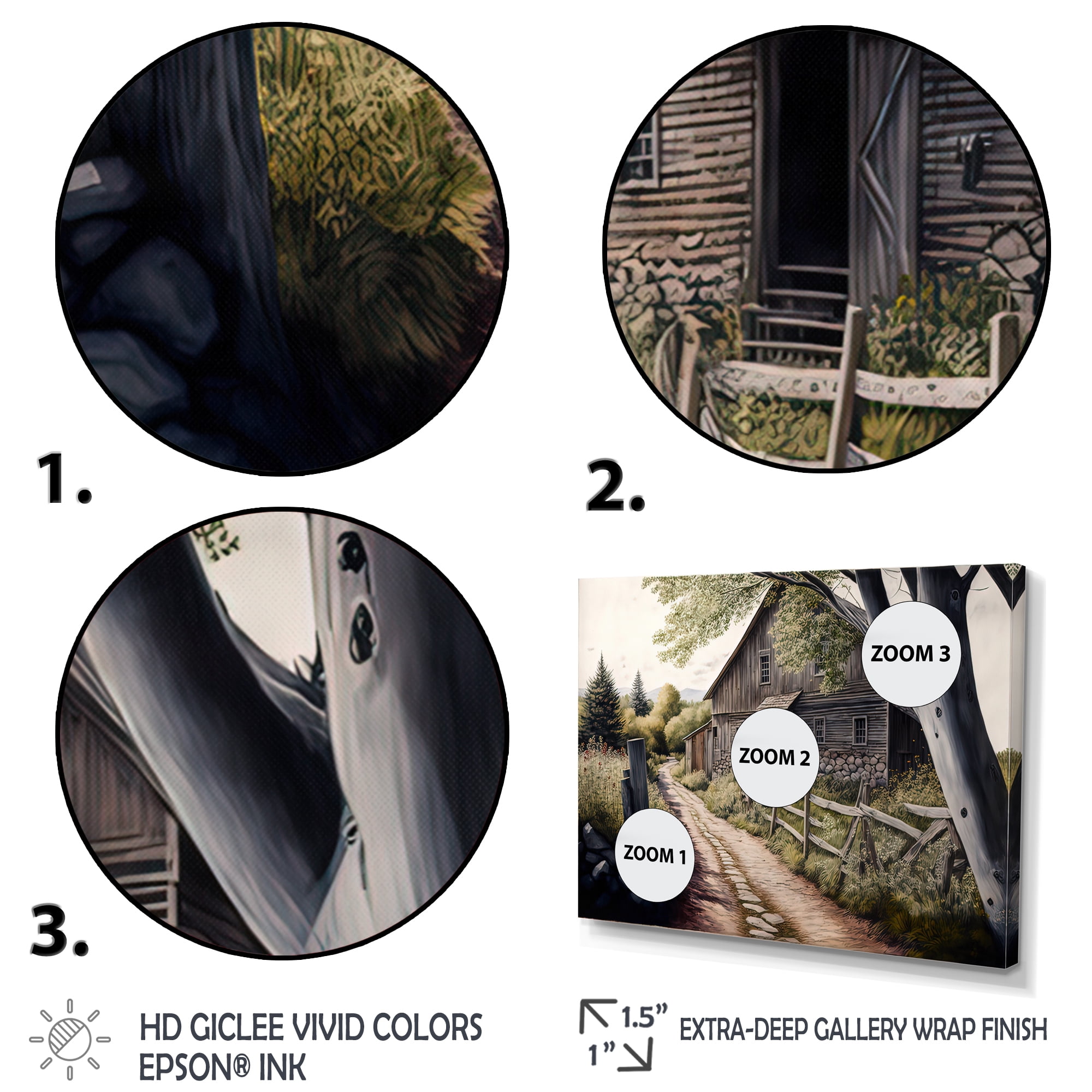 Designart Charming Cabin And Path II Canvas Wall Art