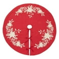 thumbnail image 1 of Saro Lifestyle 4632.R72R 72 in. Embroidered Holly Christmas Tree Skirt, Red, 1 of 1