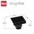 thumbnail image 2 of Oatey Designline 4 in. x 4 in. Stainless Steel Square Shower Drain with Square Pattern Drain Cover in Matte Black, 2 of 6