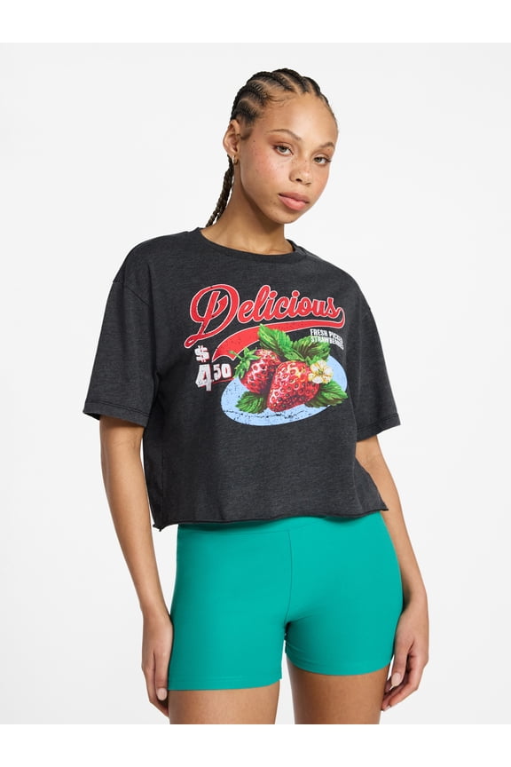 Boxy Cropped Graphic Tee, Women's XXS-XXL