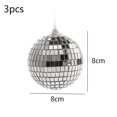 thumbnail image 2 of Silver Disco Reflective Mirror Xmas Balls Easy To Hang For Christmas, Wedding, Party Decoration, 2 of 4