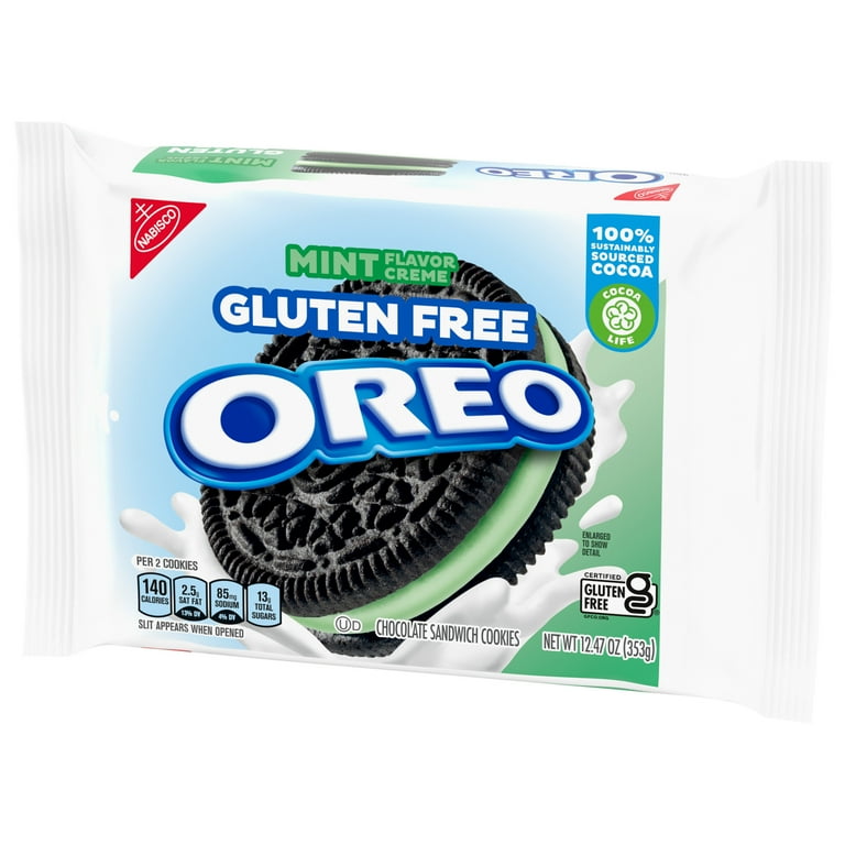 OREO Gluten Free Mint Creme Chocolate Sandwich Cookies, Gluten Free  Cookies, 12.47 oz