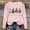 Pink, variant on WXLWZYWL Raglan Sleeve Tops for Women Plus Size Crewneck Color Block T Shirt Christmas Graphic Trendy Shirts Blouses Going Out Fall Gifts