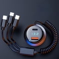 thumbnail image 4 of Danhjin Automobile Data Cable Car Charger Fast Charging Flash Charging Three Super Multifunctional Lighter Car Charger, 4 of 6