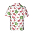 thumbnail image 3 of Goofa Hand Drawn Watermelon Hawaiian Shirt for Men, Unisex Summer Beach Casual Short Sleeve Button Down Shirts,Aloha Tropical Floral print shirt-Medium, 3 of 9