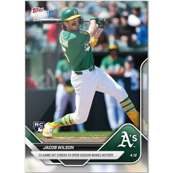 MLB 2025 NOW Baseball Jacob Wilson #61 (Rookie, 15 Game Hit Streak Makes History)