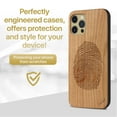 thumbnail image 2 of Case Yard Wooden Case Outside Soft TPU Silicone, Slim Fit Shockproof Wood Protective Phone Cover for Girls Boys Men and Women, Supports Wireless Charging Finger Print Design case for iPhone-11-Pro-Max, 2 of 7