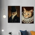 thumbnail image 4 of Pintura en lienzo de cuerpo humano y Animal Vintage, Impresión de póster de retrato de perro y gato nórdico, imagen artística de pared adecuada para la decoración del hogar de la habitación, 4 of 4