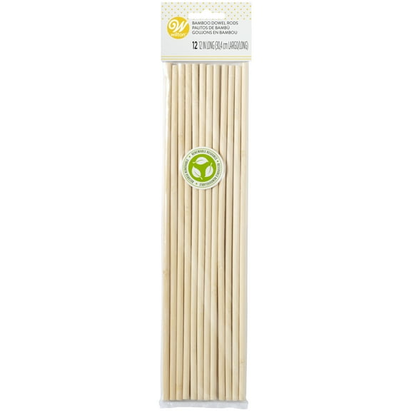 Wilton Bamboo Dowel Rods, 12-Count