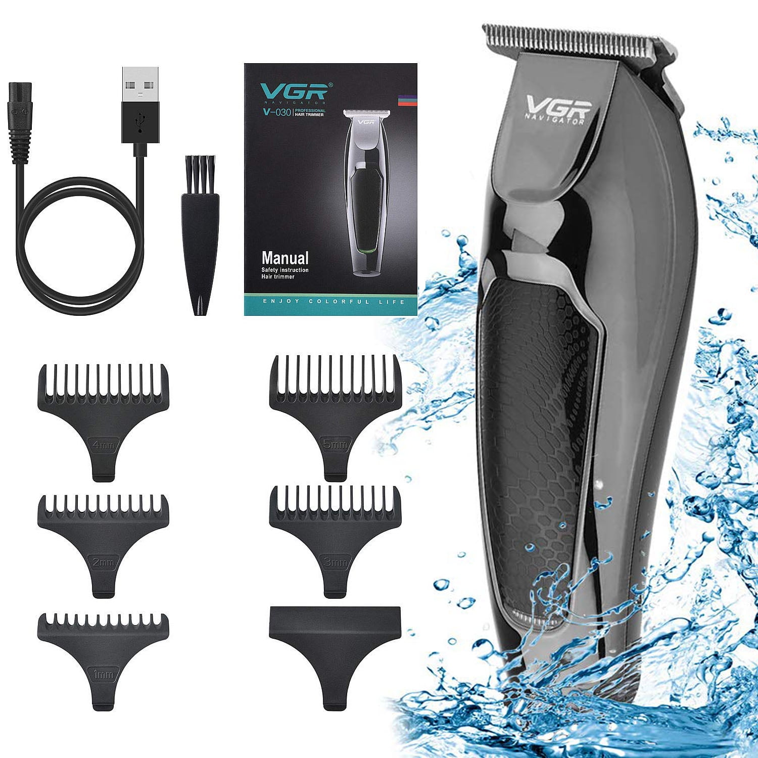 Professional Mens Hair Clippers Kit, Beard Trimmer Body Hair Trimmer